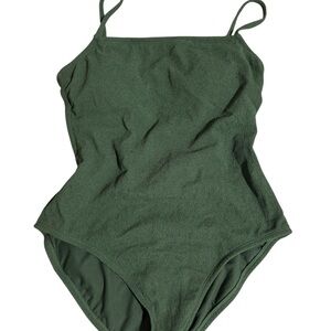 Green One Piece Swimsuit with Classic Design